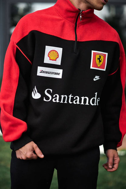 " Ferrari Racing " Oversized Zip Sweat-shirt