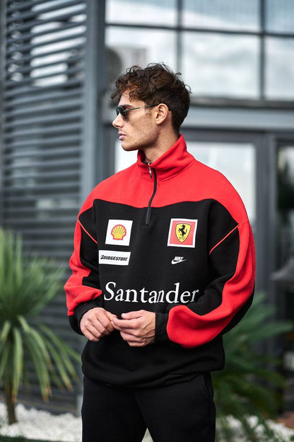 " Ferrari Racing " Oversized Zip Sweat-shirt