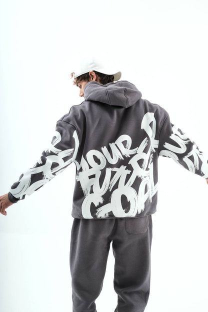 " Brushstroke " Oversized Hoodie