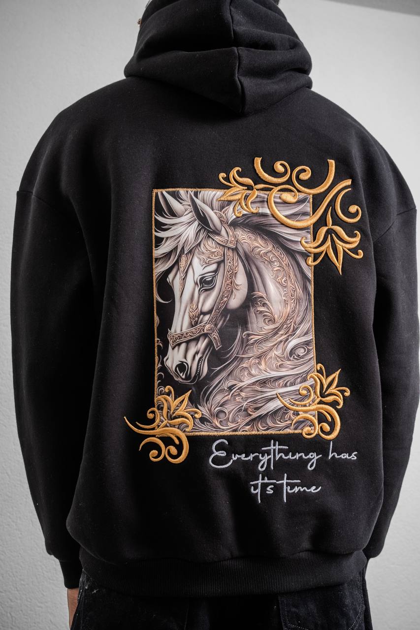 " Golden Horse " Oversized Hoodie