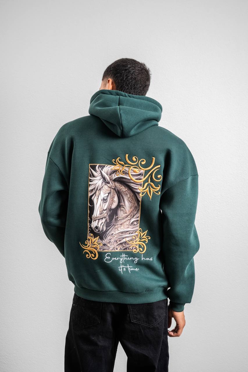 " Golden Horse " Oversized Hoodie