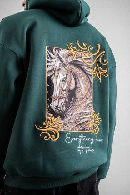 " Golden Horse " Oversized Hoodie