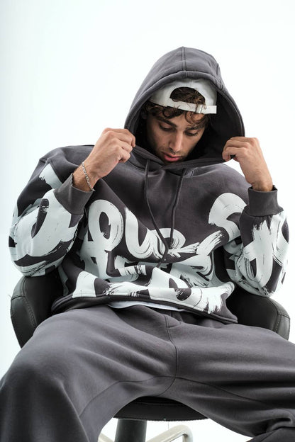 " Brushstroke " Oversized Hoodie