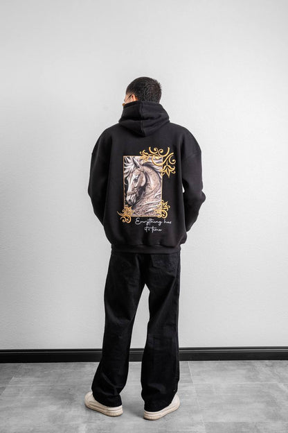 " Golden Horse " Oversized Hoodie