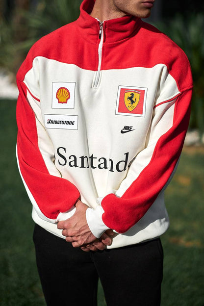 " Ferrari Racing " Oversized Zip Sweat-shirt