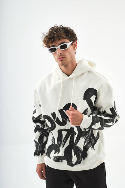 " Brushstroke " Oversized Hoodie