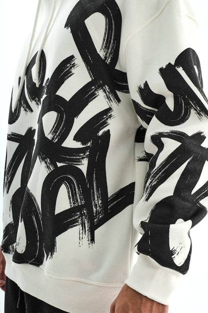 " Brushstroke " Oversized Hoodie