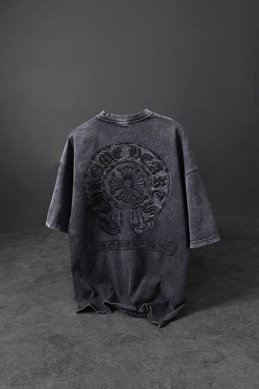 " Vintage Creed " Acid-washed Oversized Tee