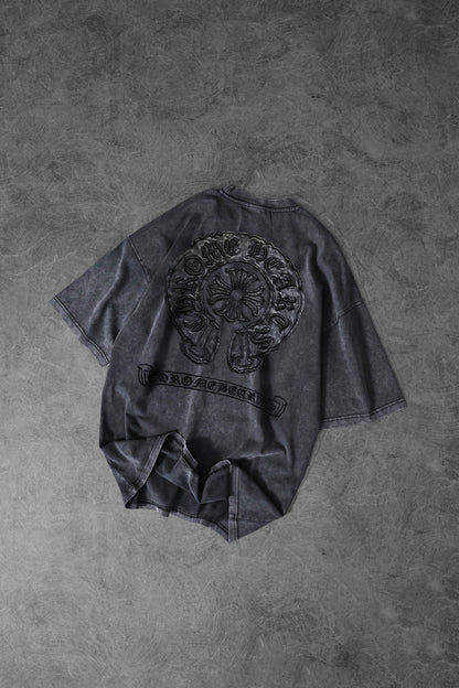 " Vintage Creed " Acid-washed Oversized Tee