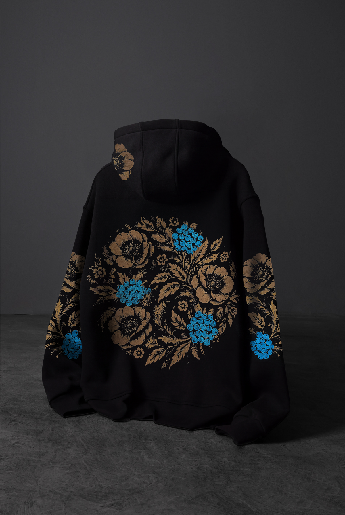 “Eternal Garden 2.0” acid-printed oversized hoodie