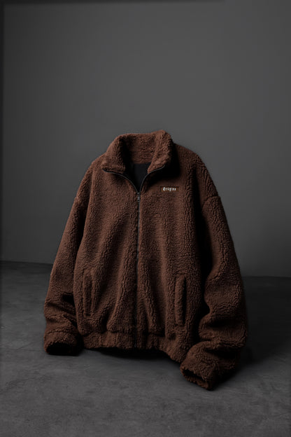 " Eye Of Ra " Sherpa Jacket - Brown