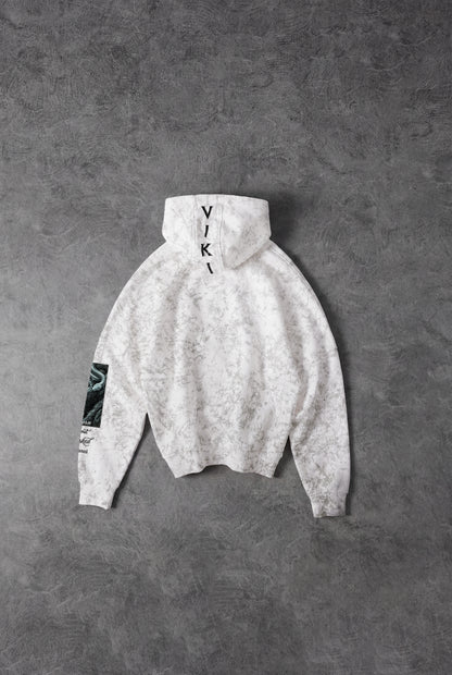 " Vikings " Snow-print Oversized Hoodie