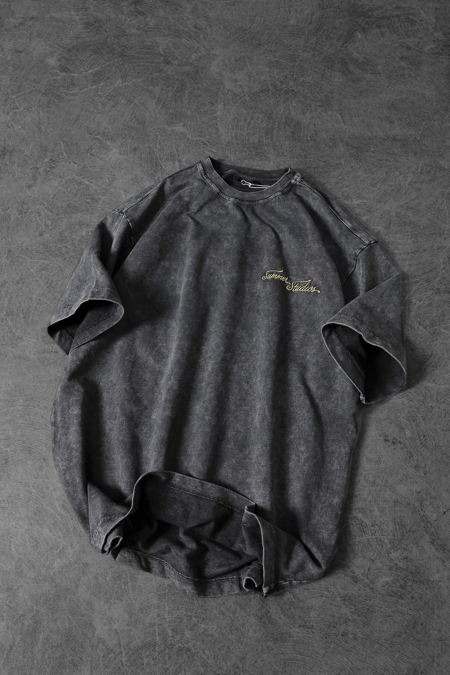 " 2000's Miami Workshop " Acid-washed Oversized tee